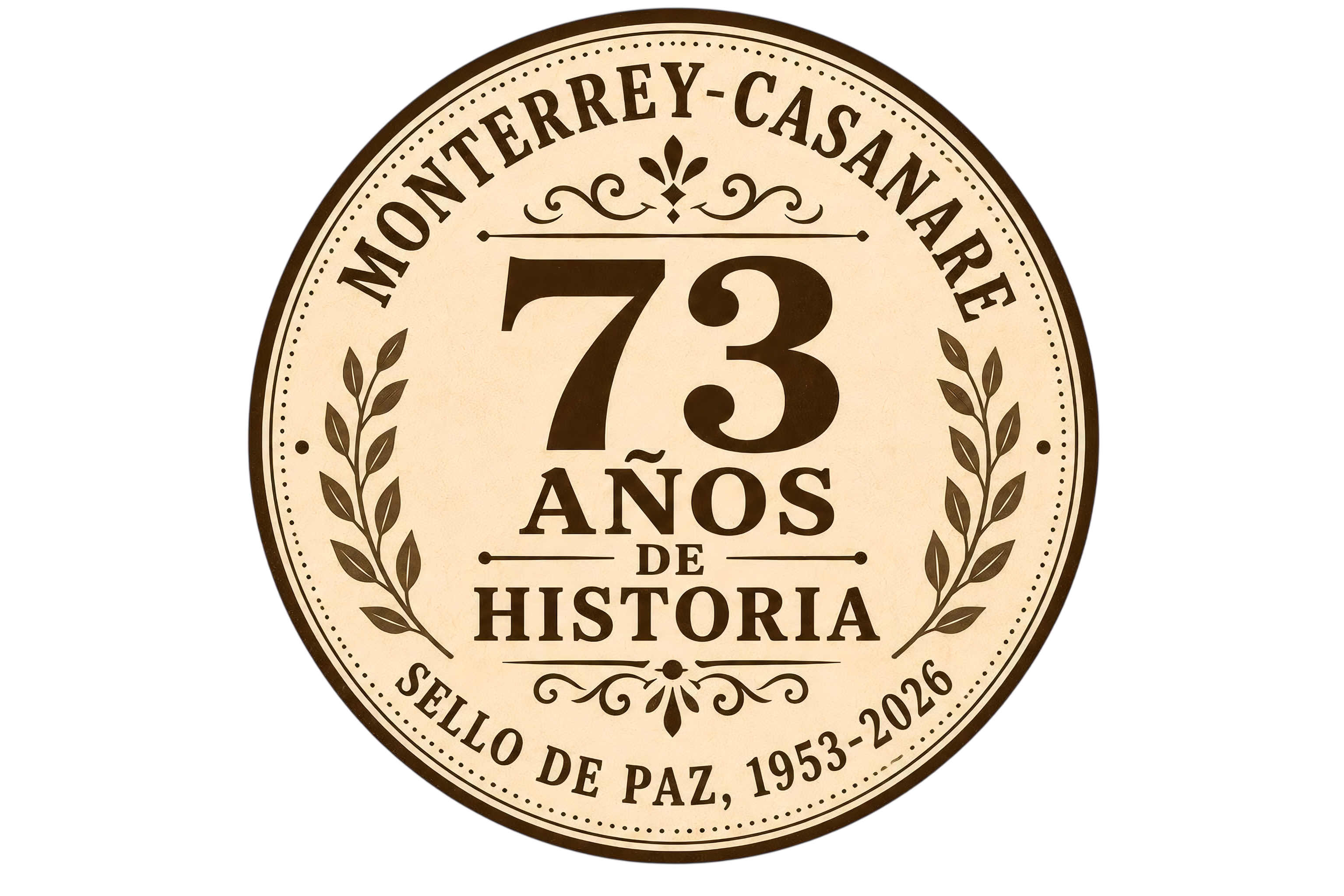 Sello conmemorativo: 73 años, Monterrey Casanare